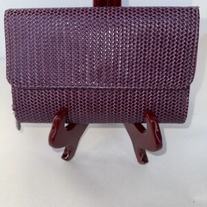 Mundi Burgundy Checkbook Wallet‎ New With Flaw